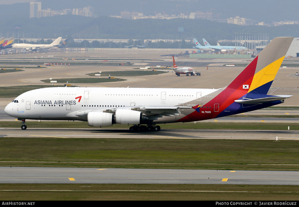 Aircraft Photo of HL7626 | Airbus A380-841 | Asiana Airlines | AirHistory.net #583511