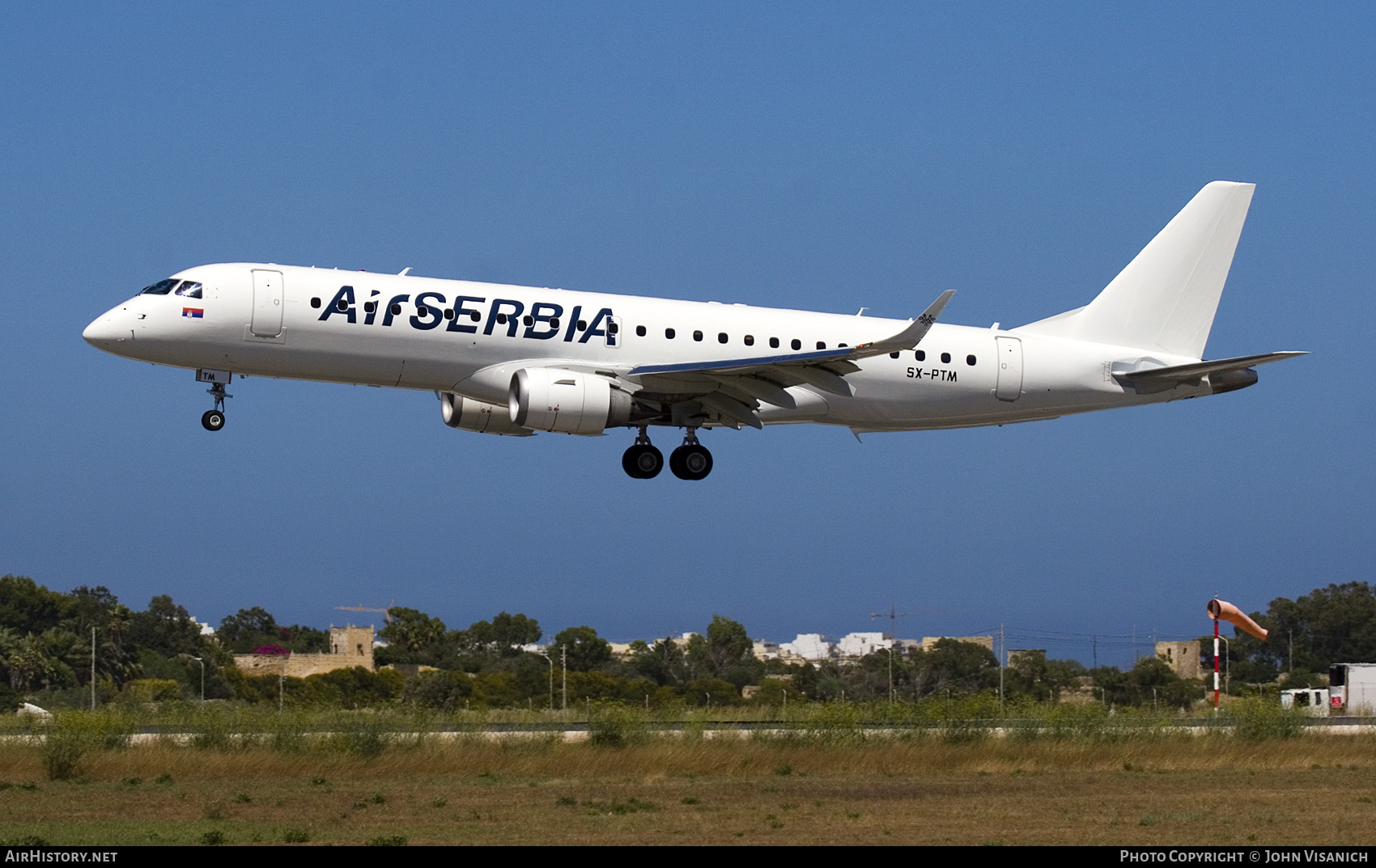 Aircraft Photo of SX-PTM | Embraer 190SR (ERJ-190-100SR) | Air Serbia | AirHistory.net #583522