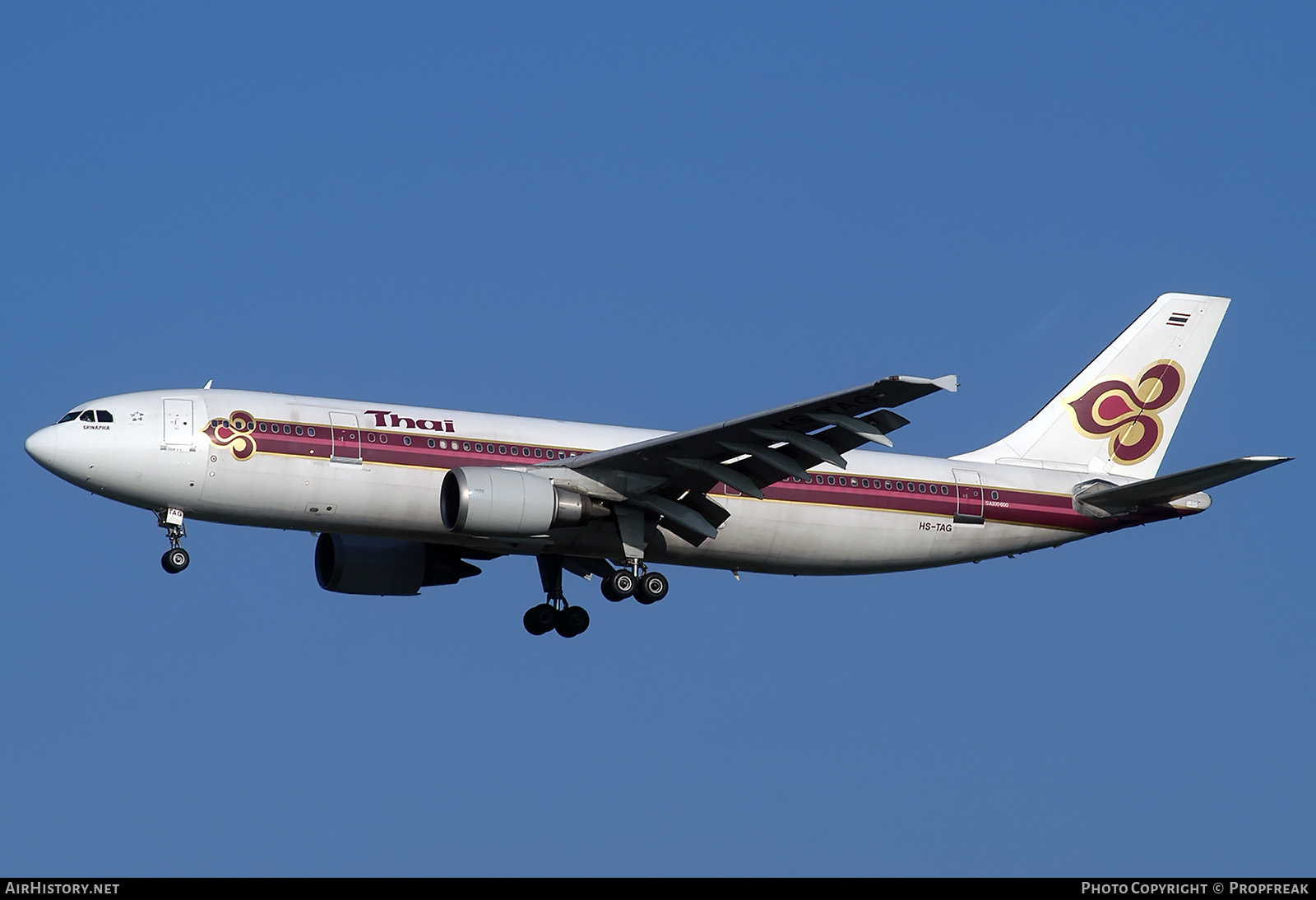 Aircraft Photo of HS-TAG | Airbus A300B4-605R | Thai Airways International | AirHistory.net #583646