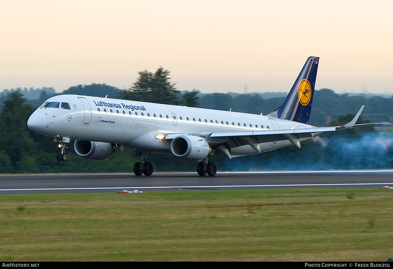 Aircraft Photo of D-AEBP | Embraer 195LR (ERJ-190-200LR) | Lufthansa Regional | AirHistory.net #583699