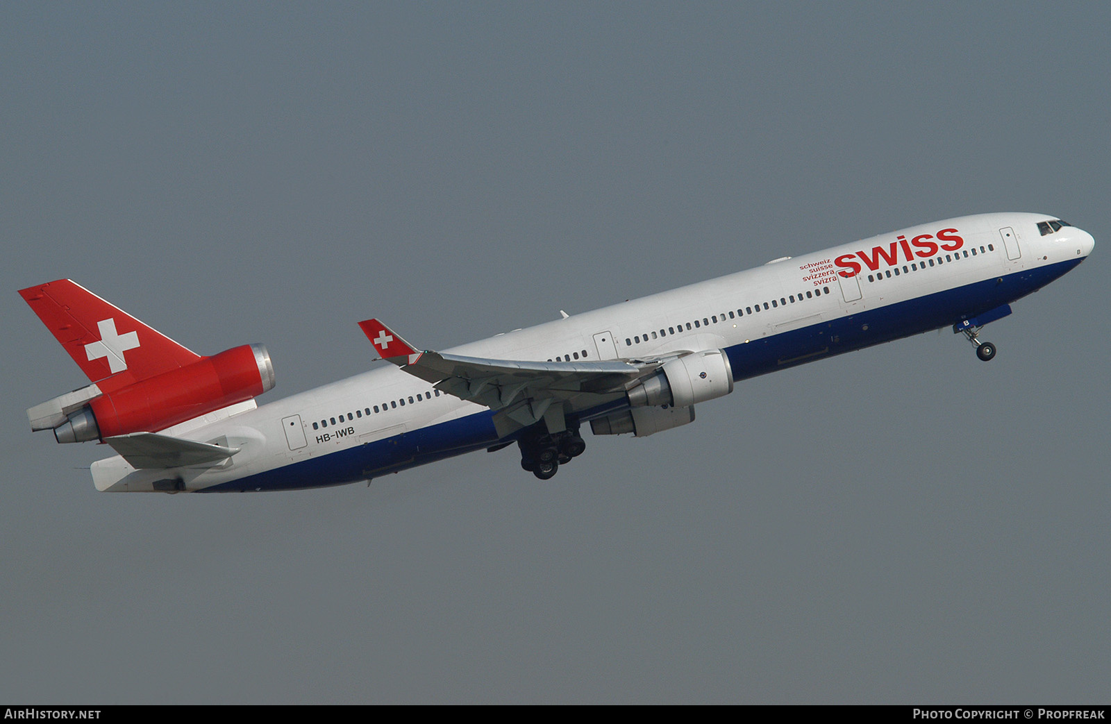 Aircraft Photo of HB-IWB | McDonnell Douglas MD-11 | Swiss International Air Lines | AirHistory.net #583946