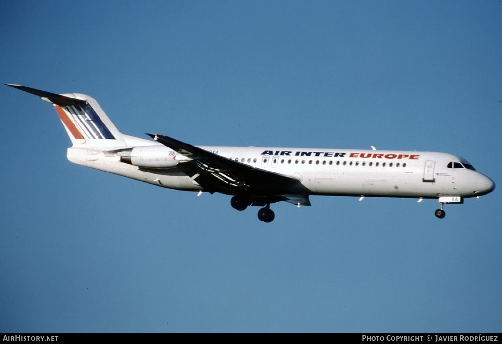 Aircraft Photo of F-GPXA | Fokker 100 (F28-0100) | Air Inter Europe | AirHistory.net #583952