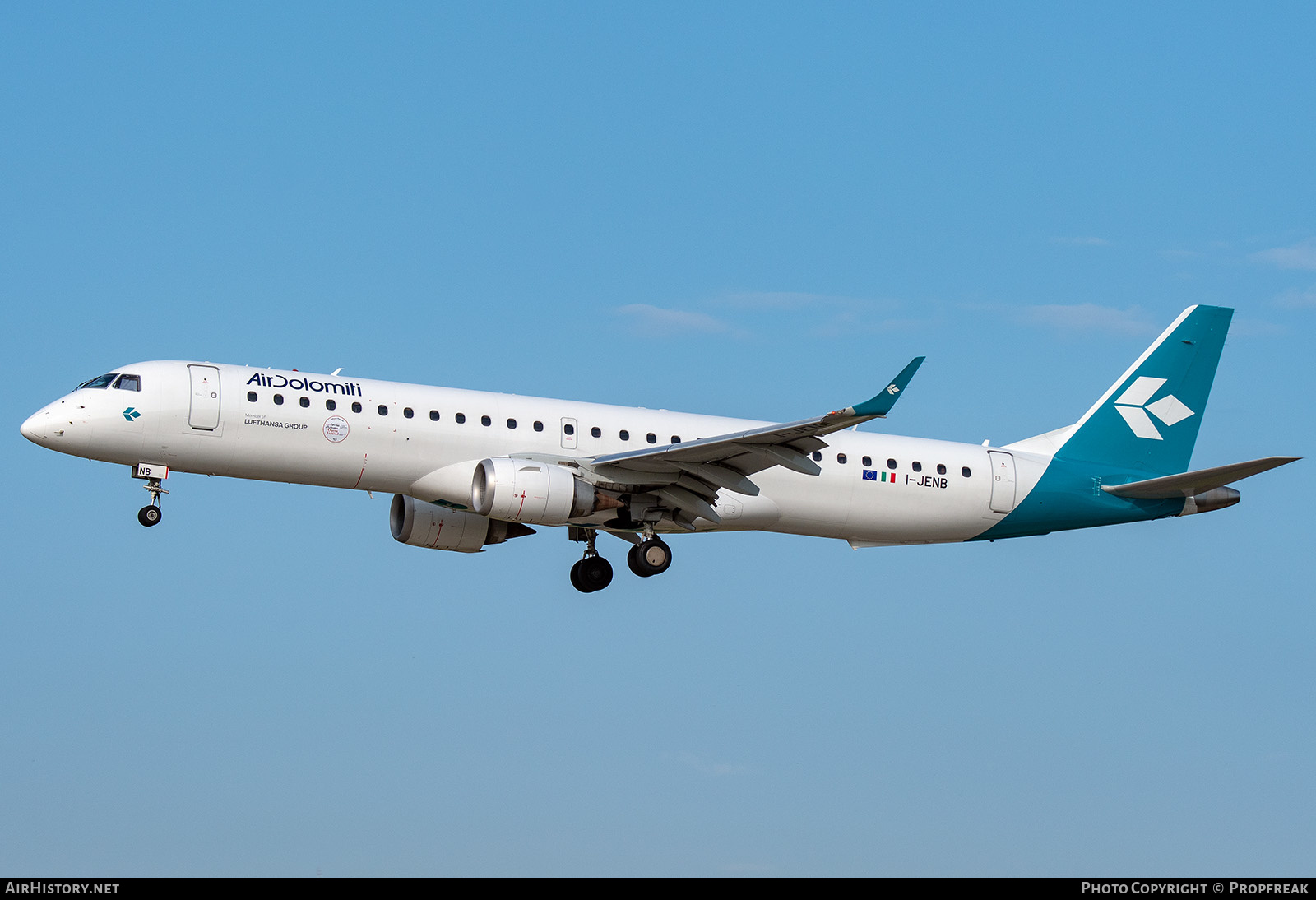 Aircraft Photo of I-JENB | Embraer 195LR (ERJ-190-200LR) | Air Dolomiti | AirHistory.net #584064