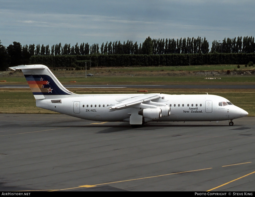 Aircraft Photo of ZK-NZL | British Aerospace BAe-146-300 | Ansett New Zealand | AirHistory.net #584084