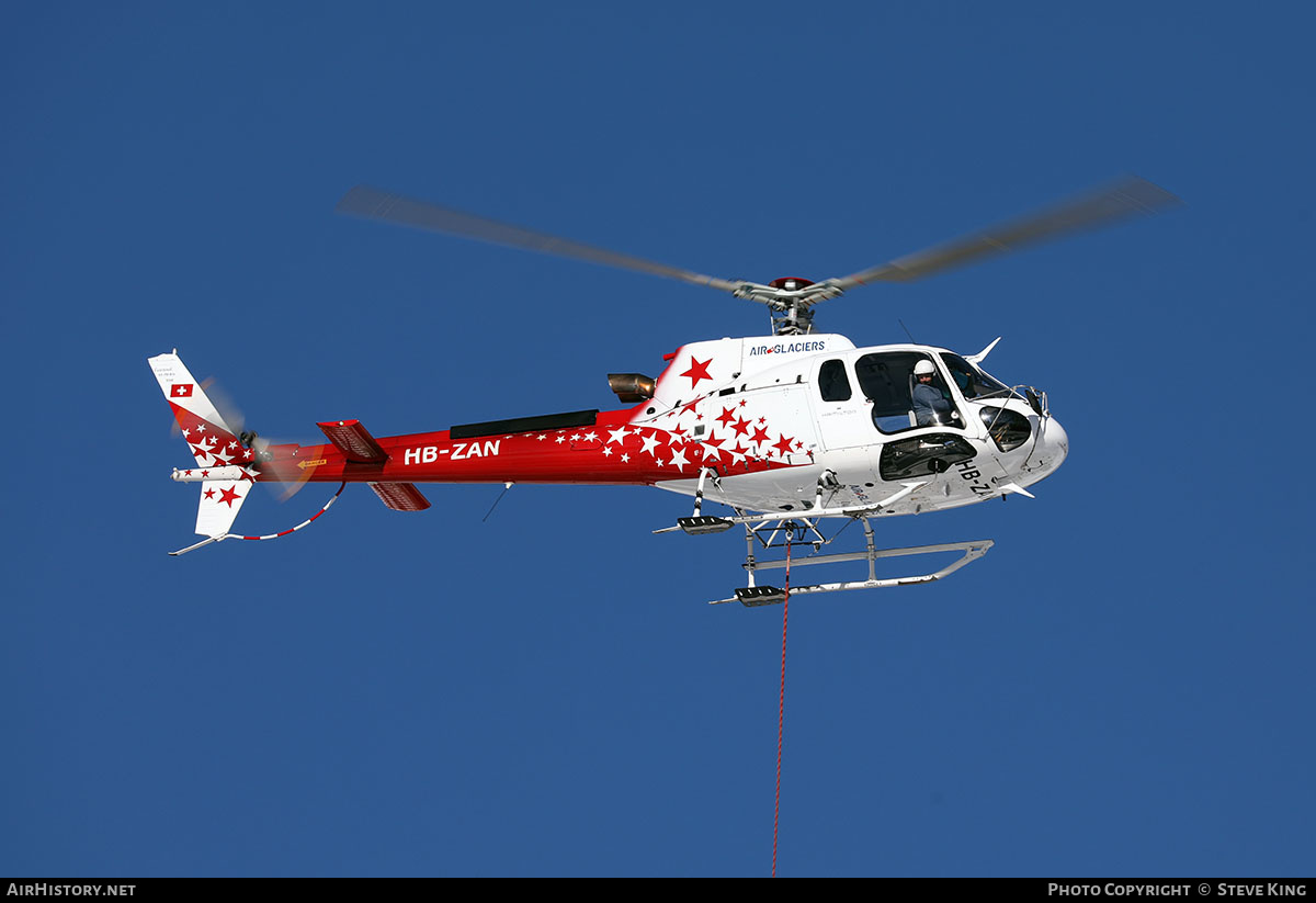 Aircraft Photo of HB-ZAN | Aerospatiale AS-350B-3 Ecureuil | Air Glaciers | AirHistory.net #584085