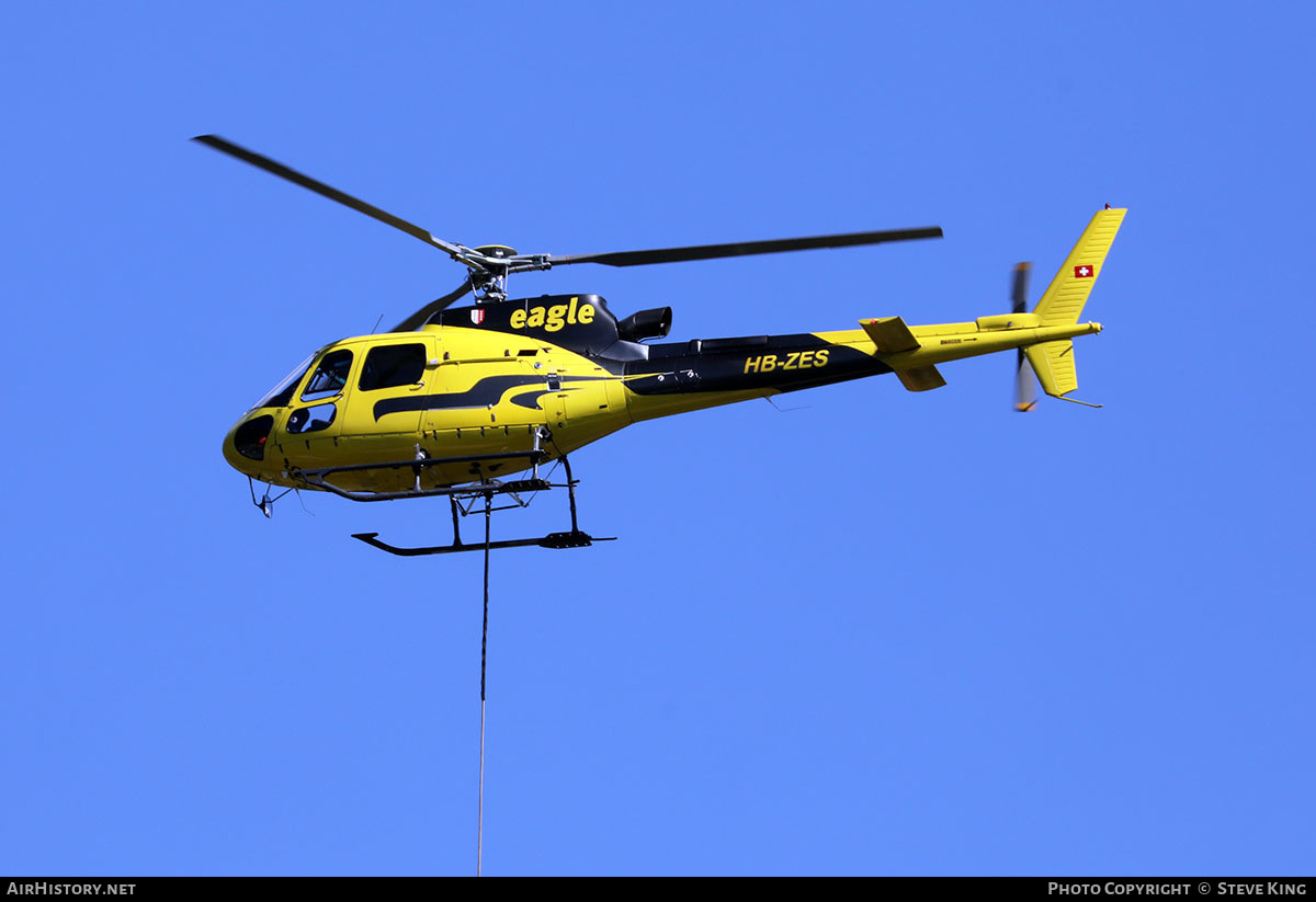 Aircraft Photo of HB-ZES | Aerospatiale AS-350B-3 Ecureuil | Eagle Helicopter | AirHistory.net #584091