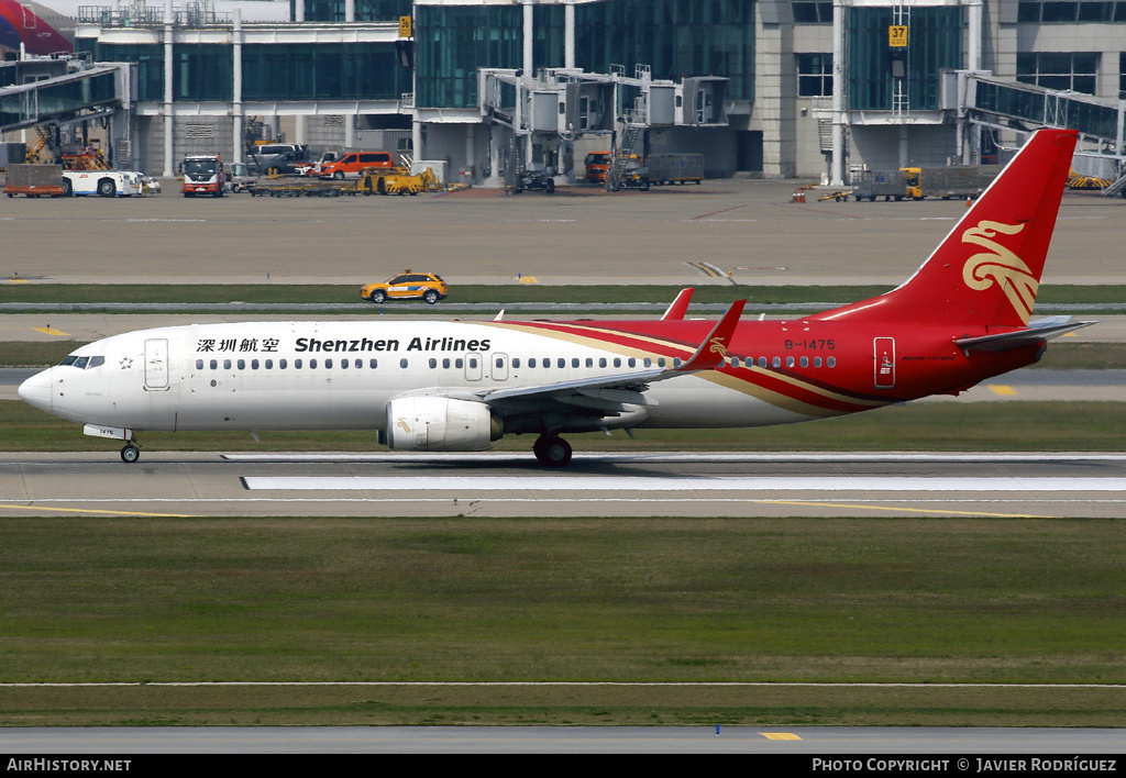 Aircraft Photo of B-1475 | Boeing 737-87L | Shenzhen Airlines | AirHistory.net #584248