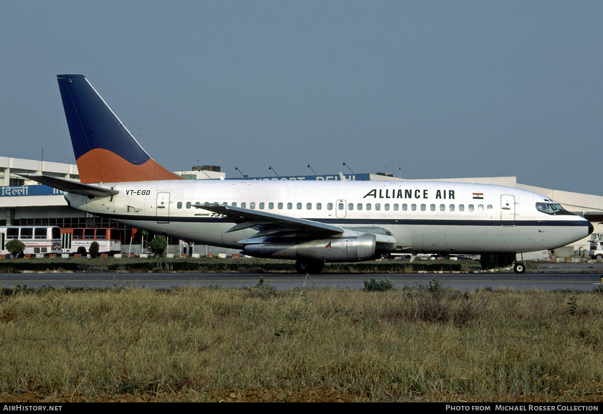 Aircraft Photo of VT-EGD | Boeing 737-2A8 | Alliance Air | AirHistory.net #584335