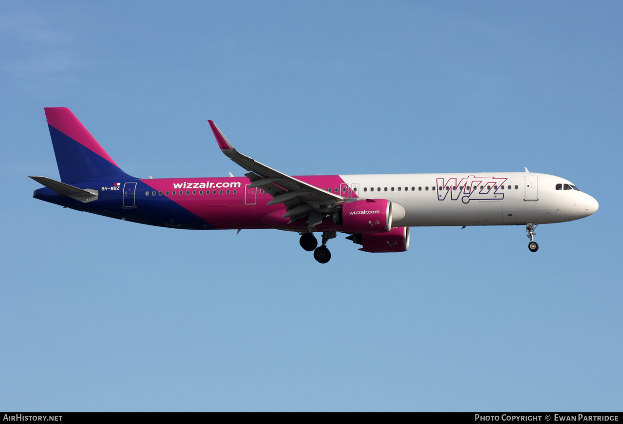 Aircraft Photo of 9H-WBZ | Airbus A321-271NX | Wizz Air | AirHistory.net #584413