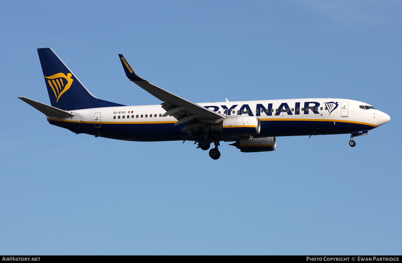 Aircraft Photo of EI-EVG | Boeing 737-8AS | Ryanair | AirHistory.net #584433