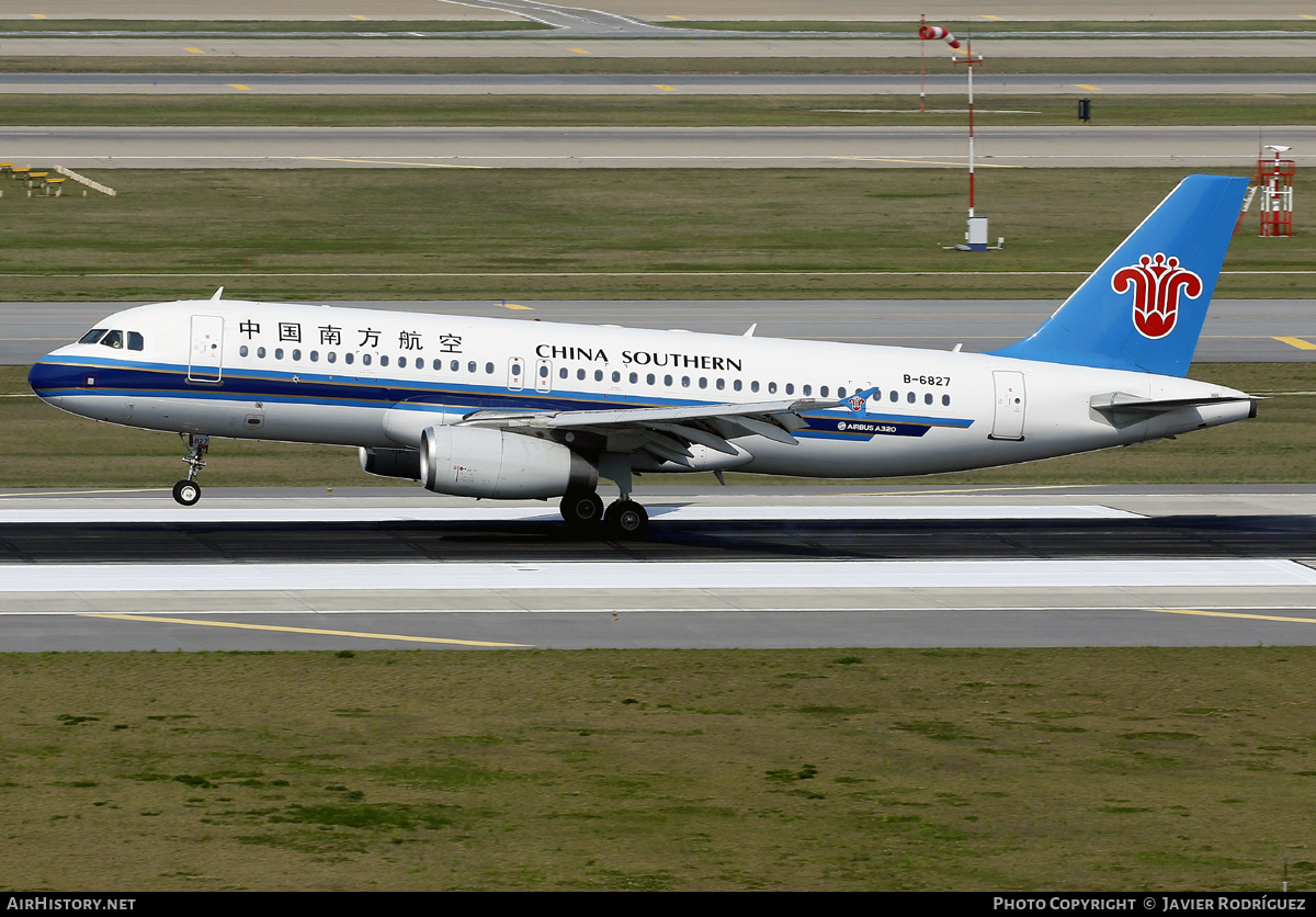 Aircraft Photo of B-6827 | Airbus A320-232 | China Southern Airlines | AirHistory.net #584582