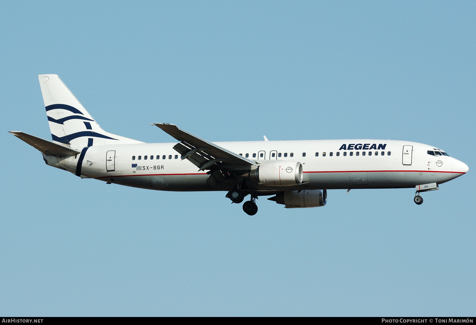 Aircraft Photo of SX-BGR | Boeing 737-408 | Aegean Airlines | AirHistory.net #584646