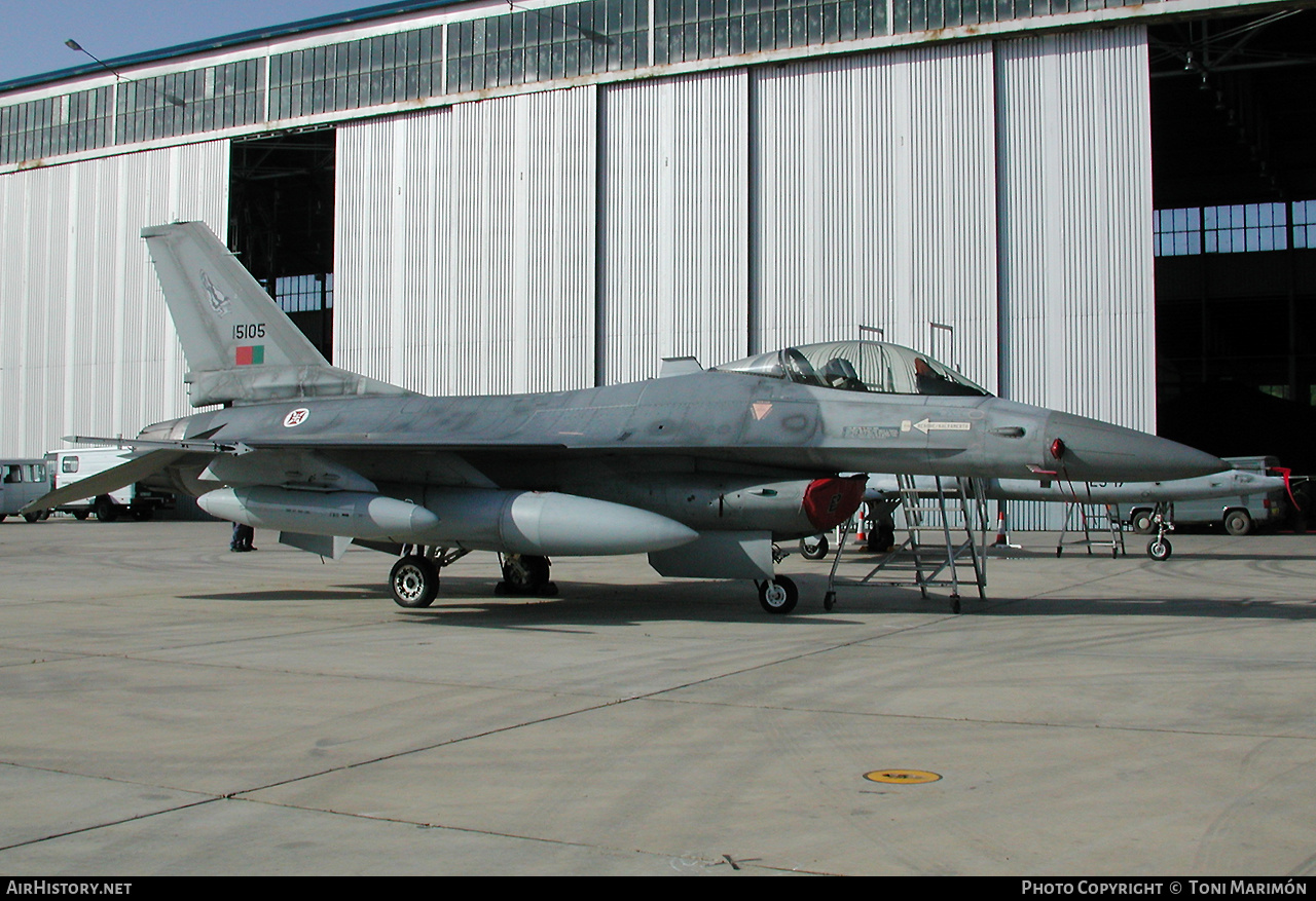 Aircraft Photo of 15105 | General Dynamics F-16A/ADF Fighting Falcon | Portugal - Air Force | AirHistory.net #584649
