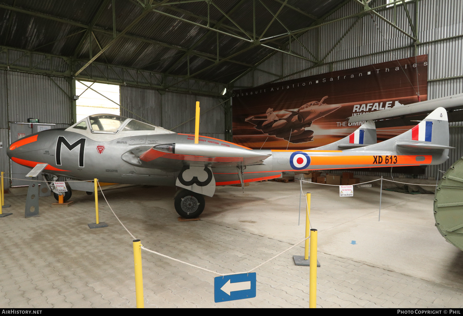 Aircraft Photo of XD613 | De Havilland D.H. 115 Vampire T11 | UK - Air Force | AirHistory.net #584708