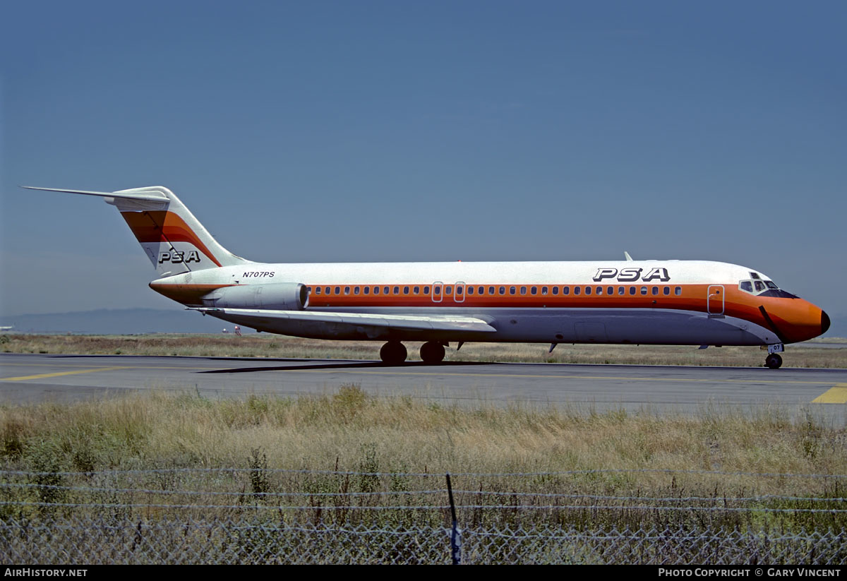 Aircraft Photo of N707PS | McDonnell Douglas DC-9-32 | PSA - Pacific Southwest Airlines | AirHistory.net #584754