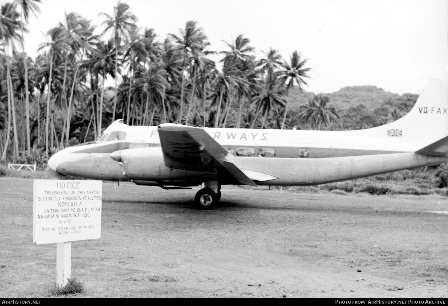 Aircraft Photo of VQ-FAX | De Havilland D.H. 114 Heron 1B | Fiji Airways | AirHistory.net #584800