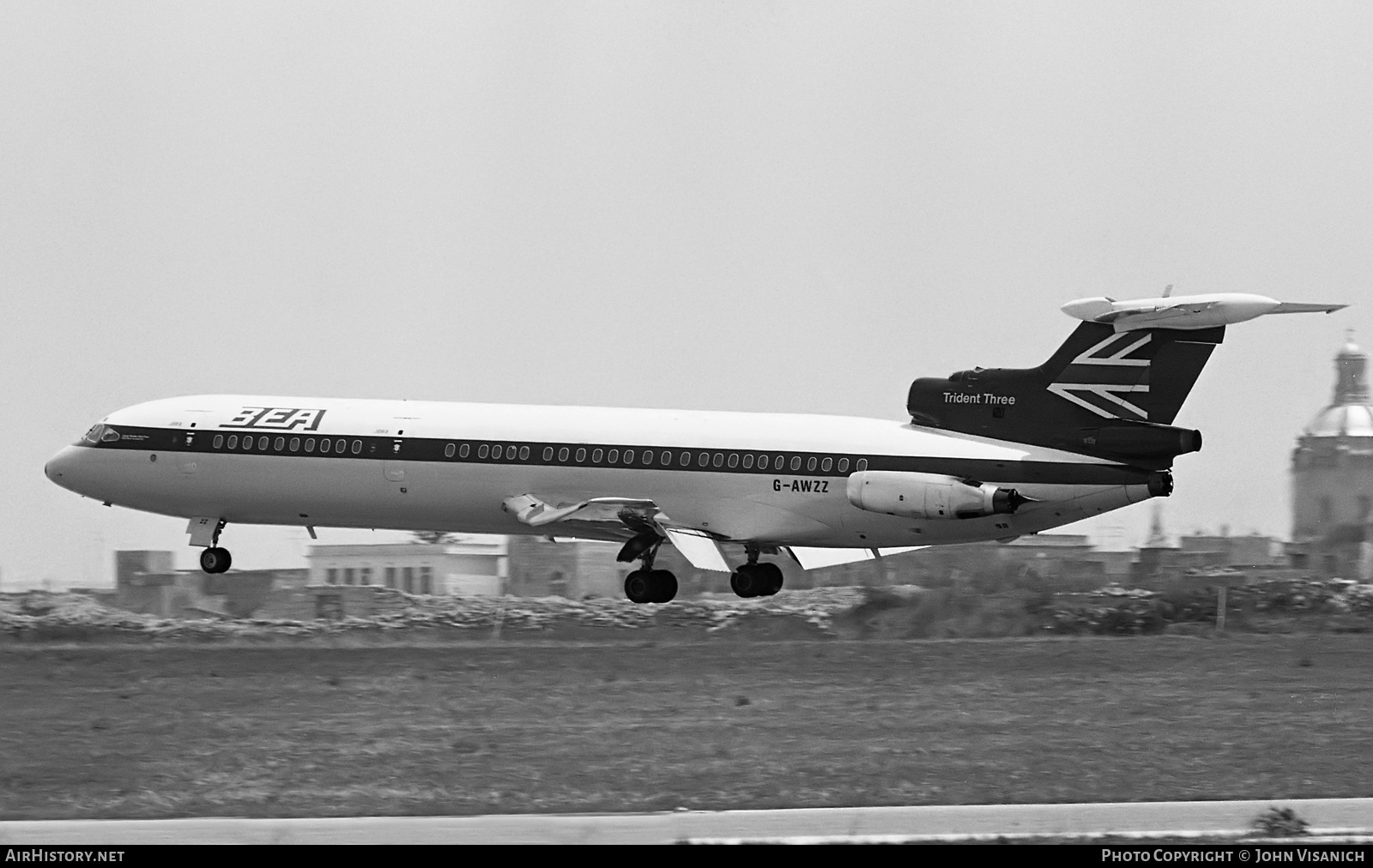 Aircraft Photo of G-AWZZ | Hawker Siddeley HS-121 Trident 3B | BEA - British European Airways | AirHistory.net #584801