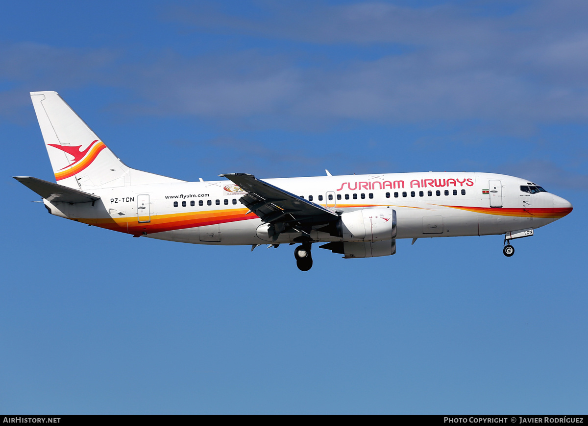 Aircraft Photo of PZ-TCN | Boeing 737-36N | Surinam Airways | AirHistory.net #584829