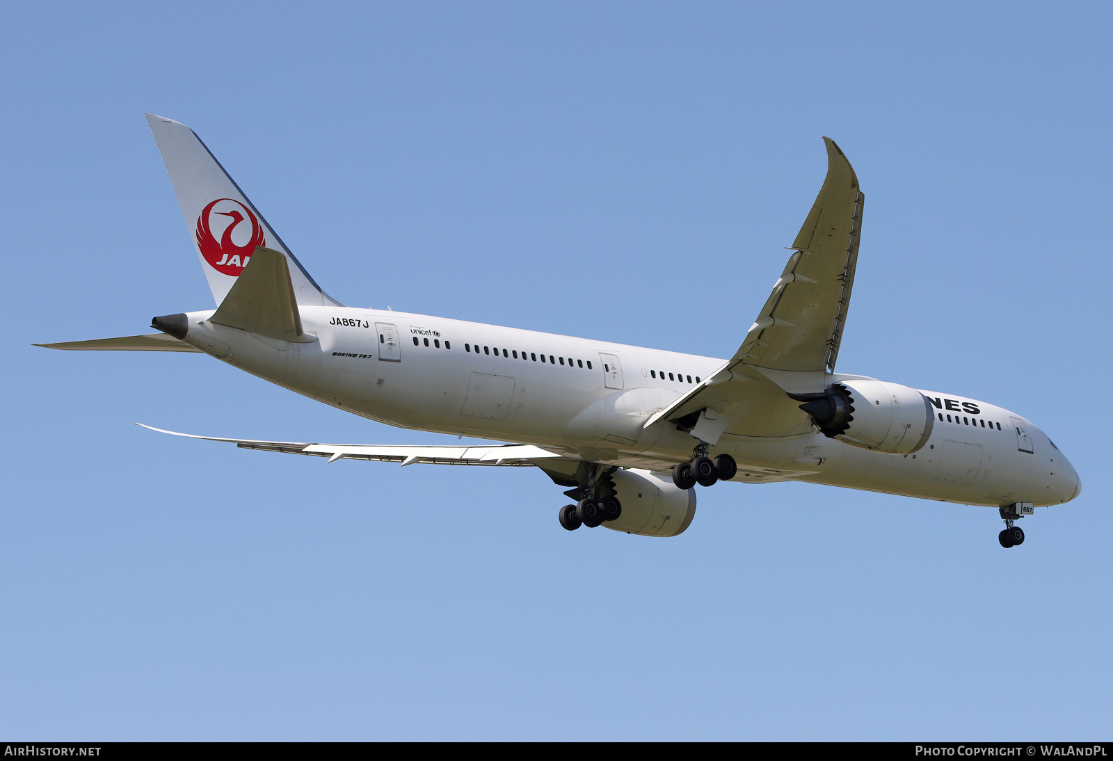 Aircraft Photo of JA867J | Boeing 787-9 Dreamliner | Japan Airlines - JAL | AirHistory.net #584885