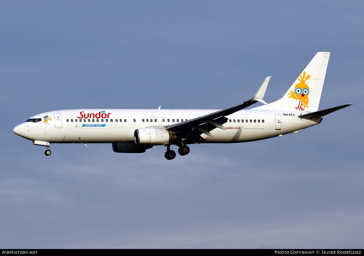 Aircraft Photo of OM-KEX | Boeing 737-8BK | Sun d'Or International Airlines | AirHistory.net #584886