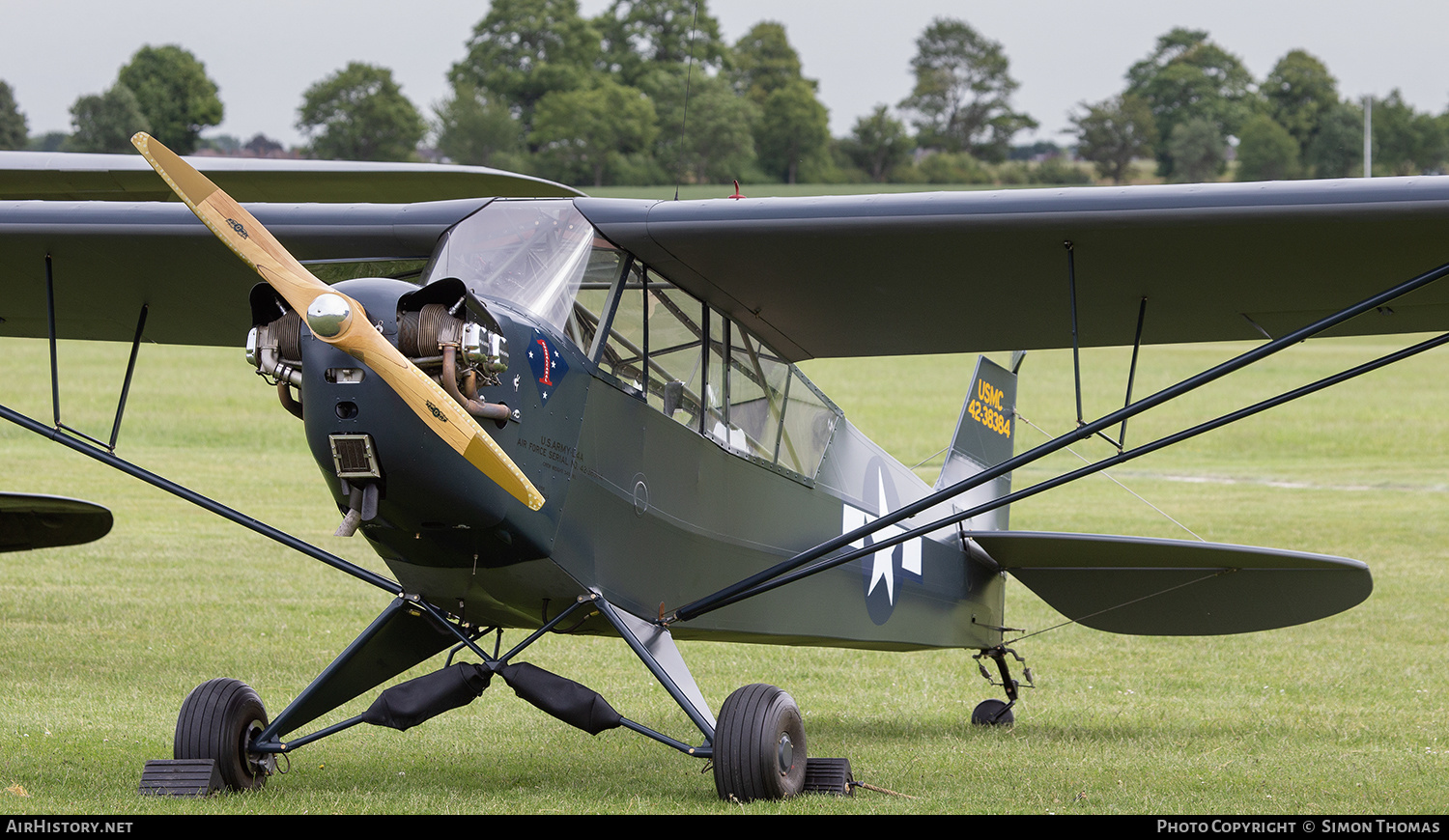 Aircraft Photo of G-BHVV / 42-38384 | Piper J-3C-65 Cub | USA - Marines | AirHistory.net #584925