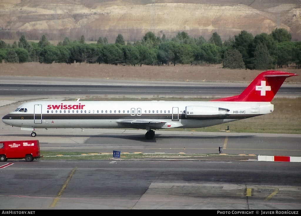 Aircraft Photo of HB-IVC | Fokker 100 (F28-0100) | Swissair | AirHistory.net #584986