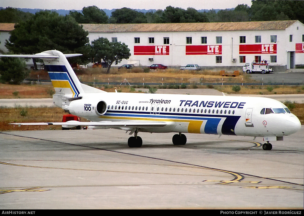 Aircraft Photo of SE-DUG | Fokker 100 (F28-0100) | Transwede Airways | AirHistory.net #584992