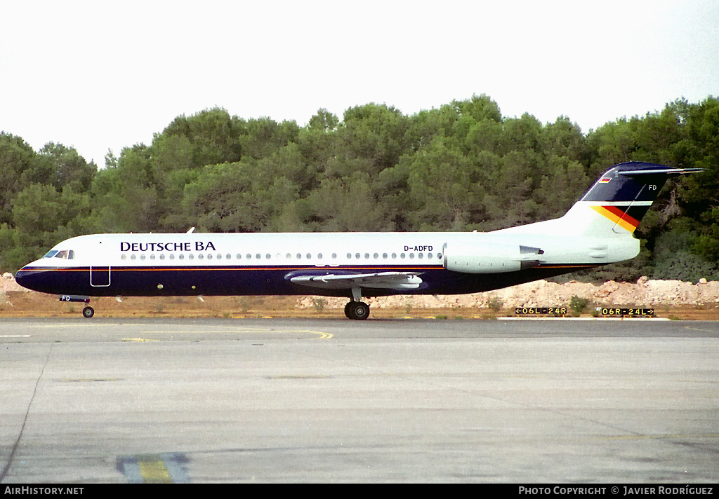 Aircraft Photo of D-ADFD | Fokker 100 (F28-0100) | Deutsche BA | AirHistory.net #585093