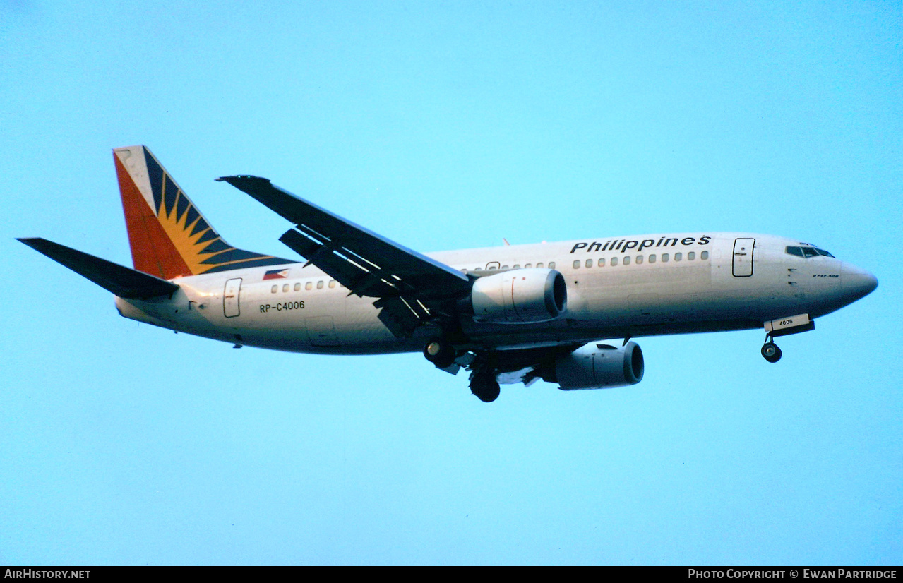 Aircraft Photo of RP-C4006 | Boeing 737-3S3 | Philippine Airlines | AirHistory.net #585173