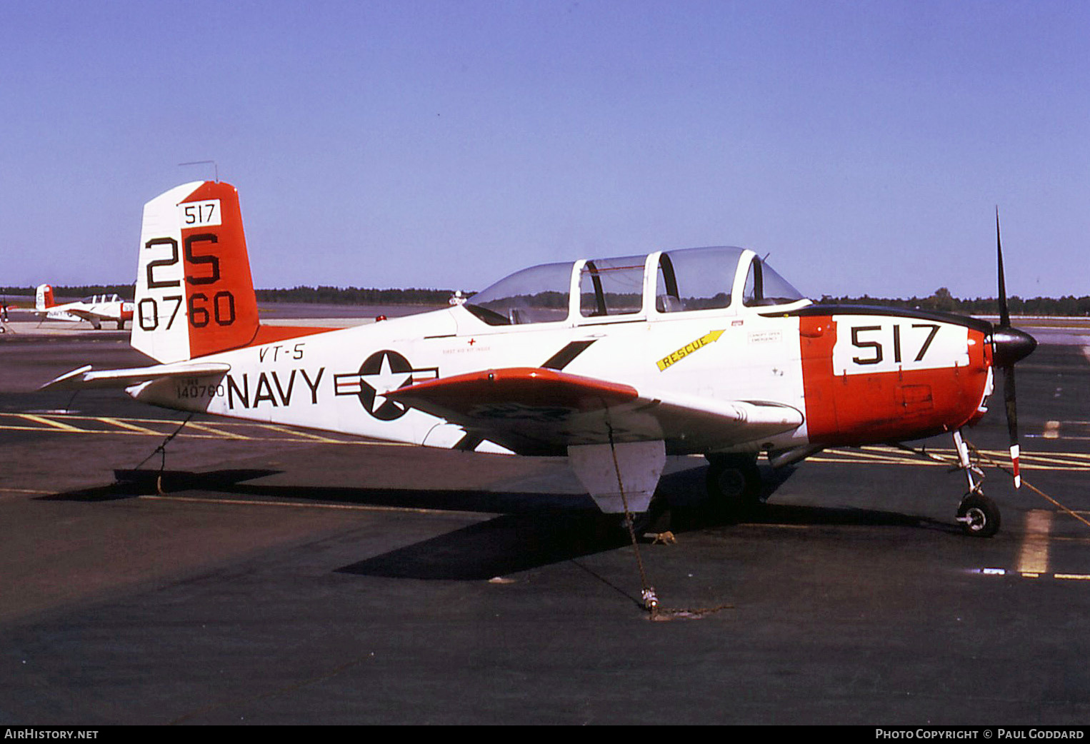 Aircraft Photo of 140760 / 0760 | Beech T-34B Mentor (D45) | USA - Navy | AirHistory.net #585186