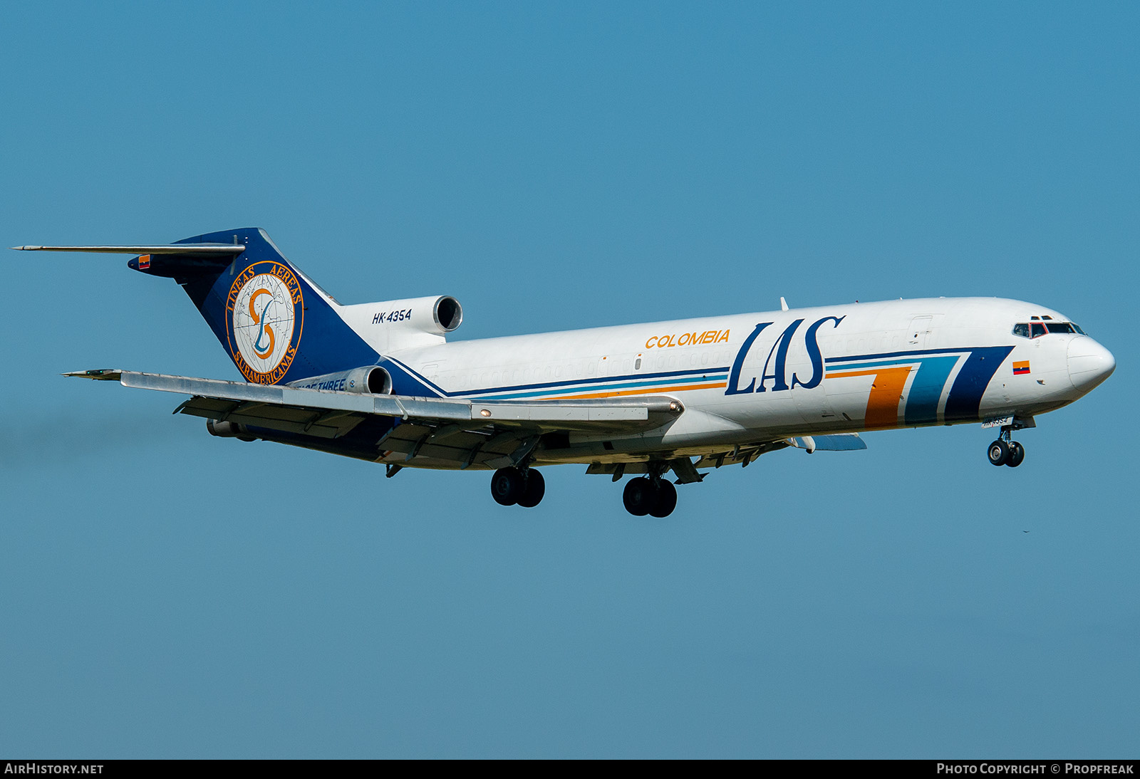 Aircraft Photo of HK-4354 | Boeing 727-2X3/Adv(F) | Líneas Aéreas Suramericanas - LAS | AirHistory.net #585525