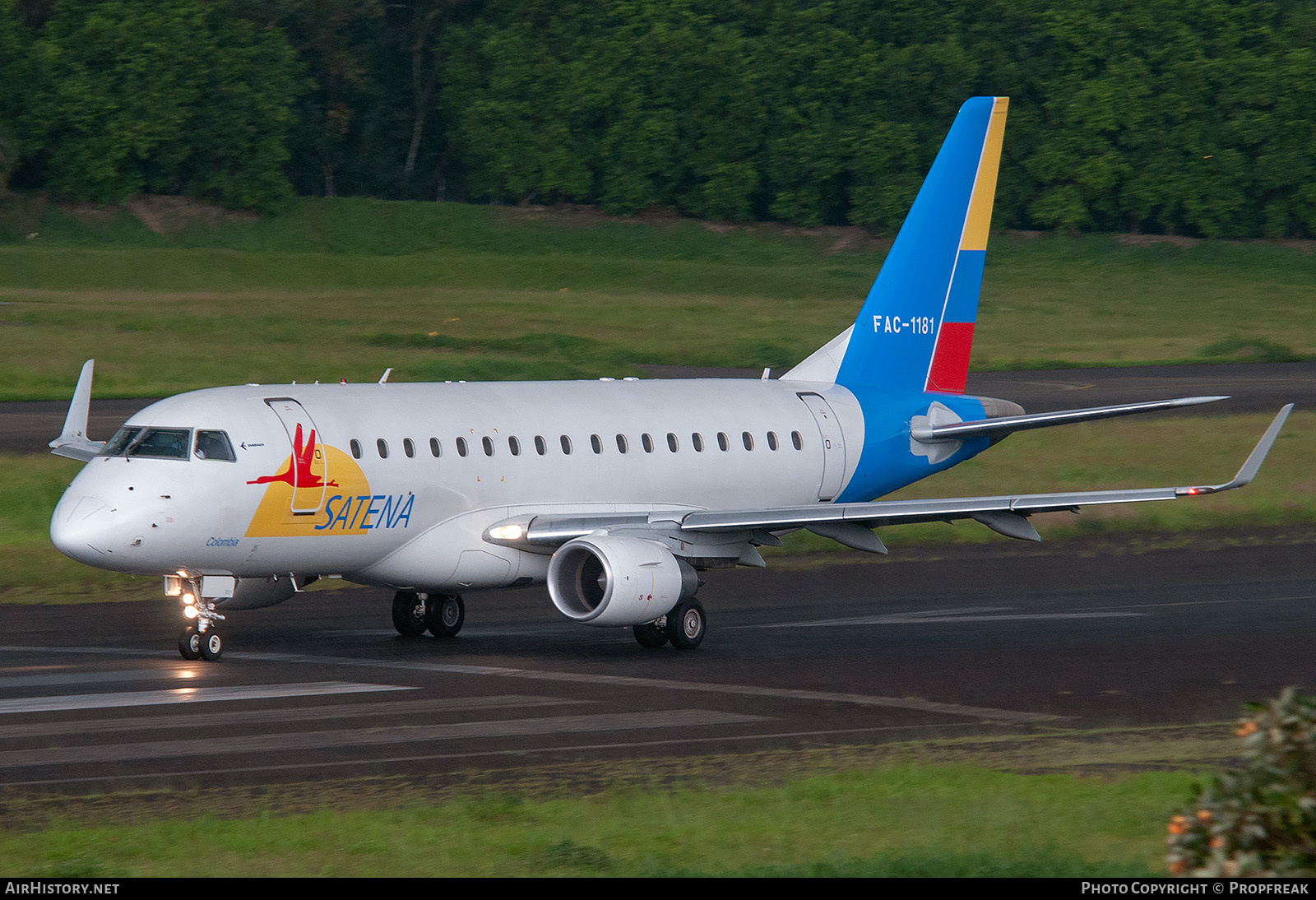 Aircraft Photo of FAC-1181 | Embraer 170LR (ERJ-170-100LR) | Colombia - Satena | AirHistory.net #585844