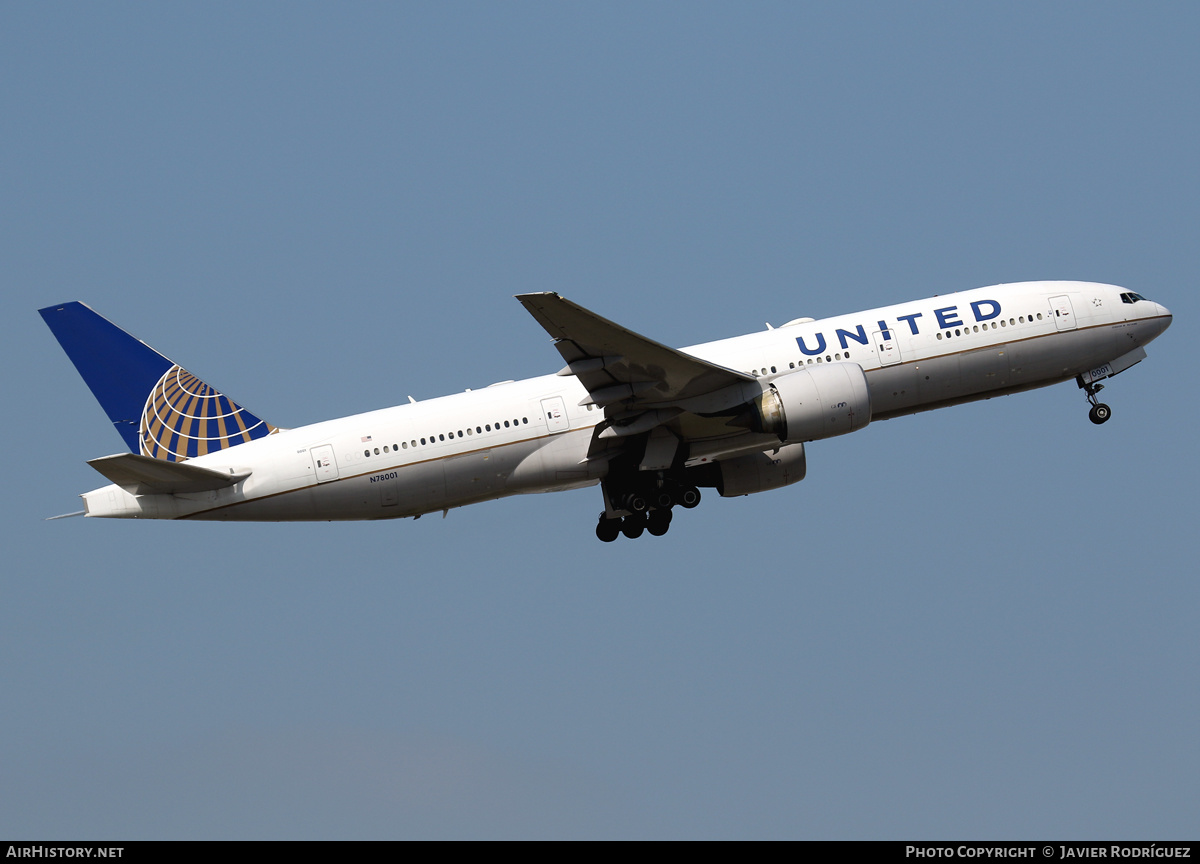 Aircraft Photo of N78001 | Boeing 777-224/ER | United Airlines | AirHistory.net #585976