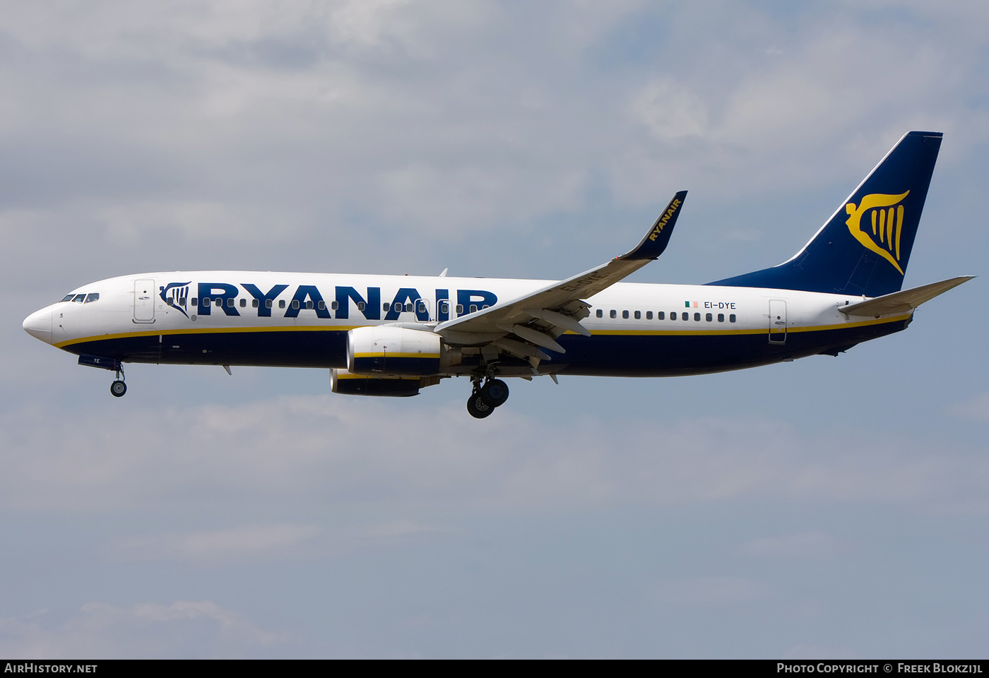 Aircraft Photo of EI-DYE | Boeing 737-8AS | Ryanair | AirHistory.net #586342