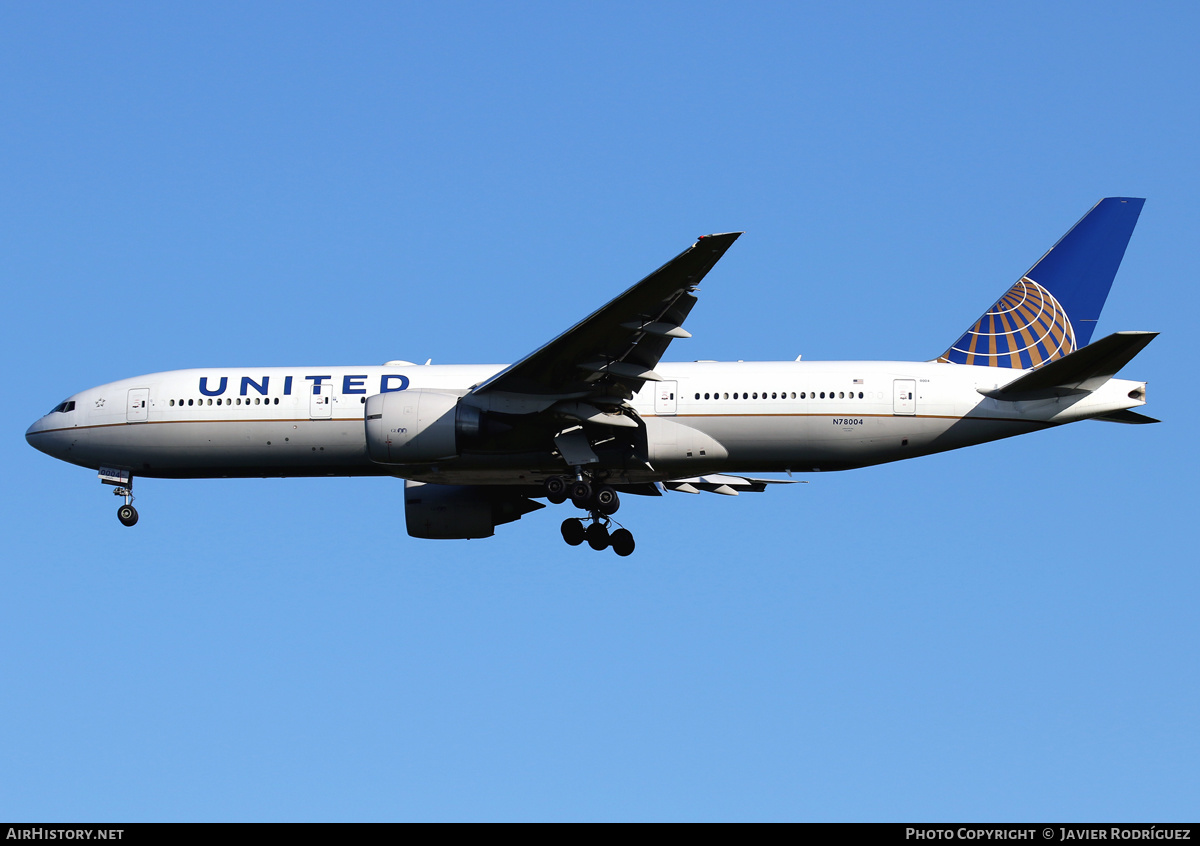 Aircraft Photo of N78004 | Boeing 777-224/ER | United Airlines | AirHistory.net #586351