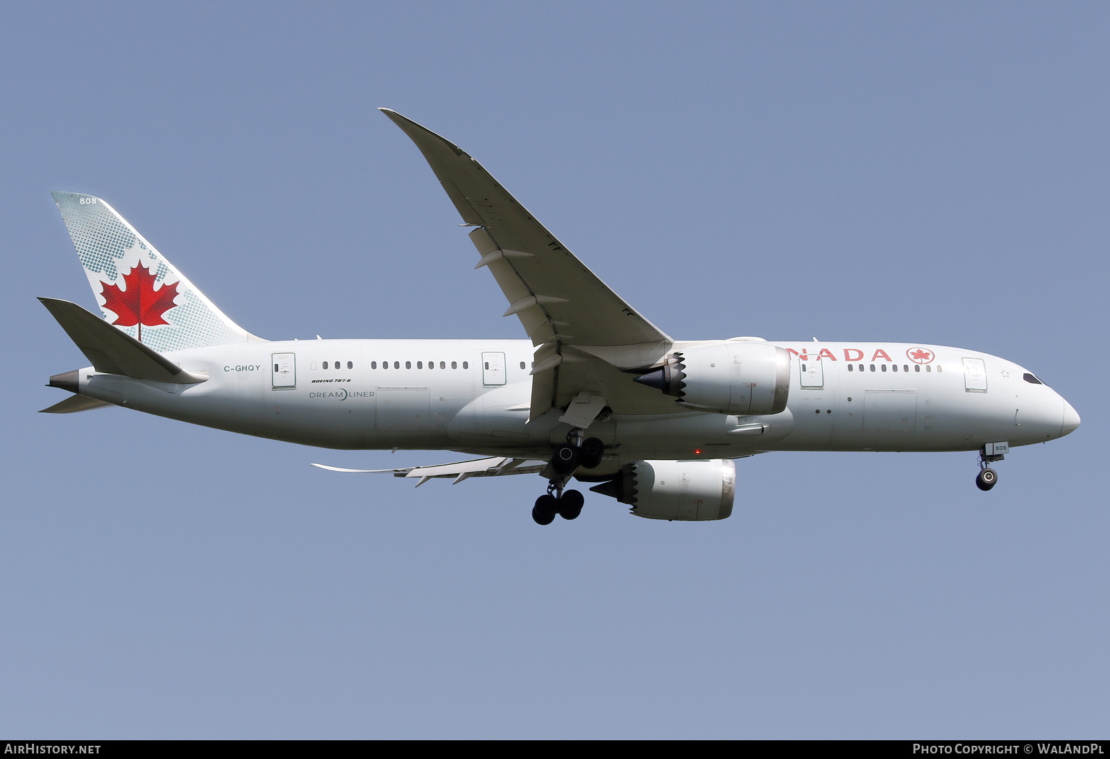 Aircraft Photo of C-GHQY | Boeing 787-8 Dreamliner | Air Canada | AirHistory.net #586407
