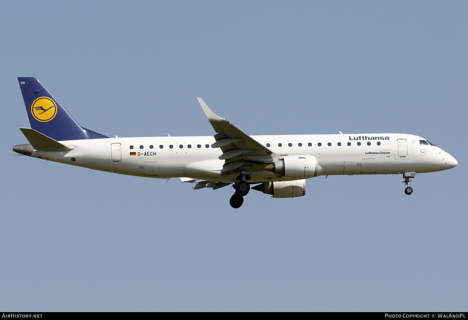 Aircraft Photo of D-AECH | Embraer 190LR (ERJ-190-100LR) | Lufthansa | AirHistory.net #586429