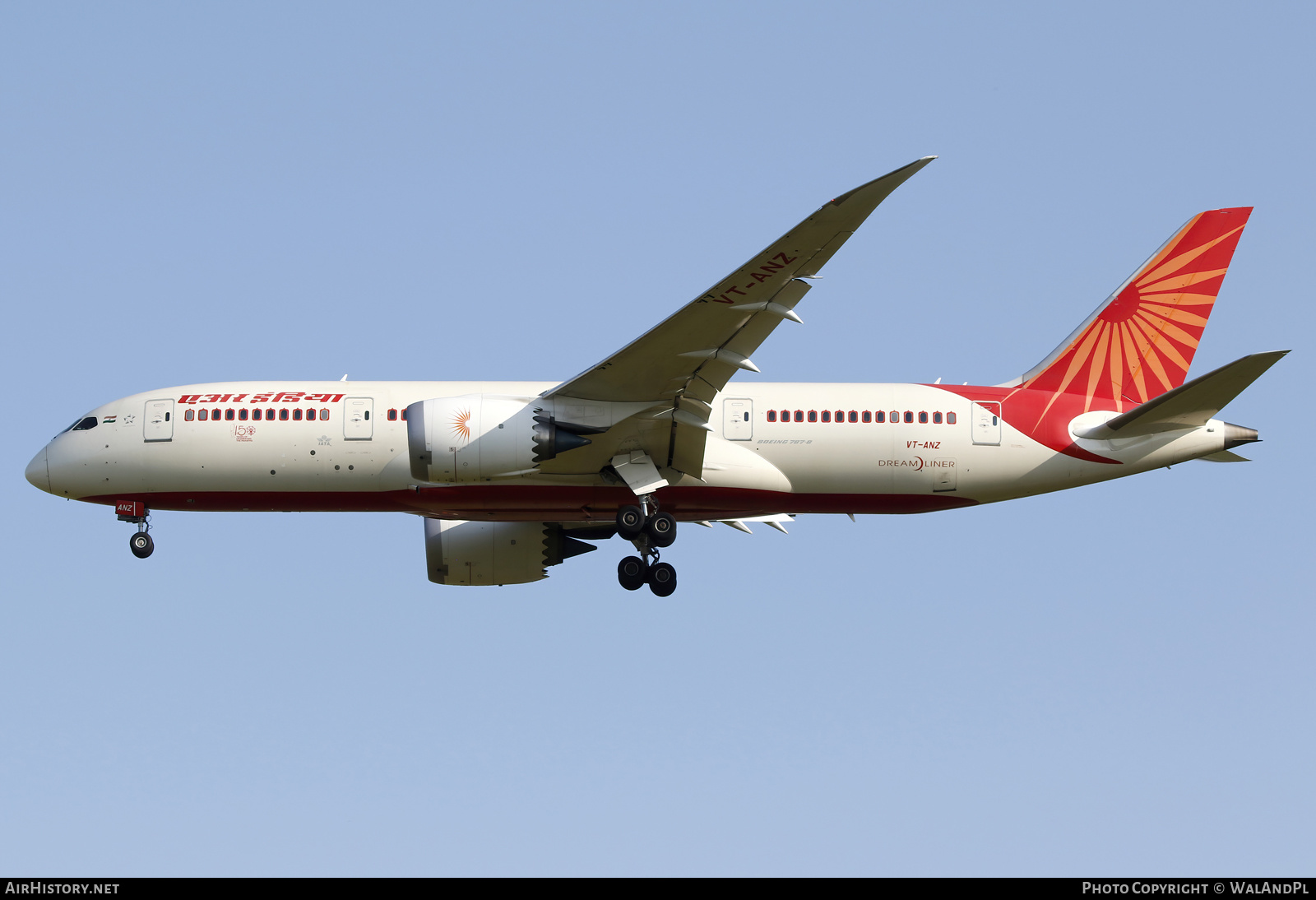 Aircraft Photo of VT-ANZ | Boeing 787-8 Dreamliner | Air India | AirHistory.net #586520