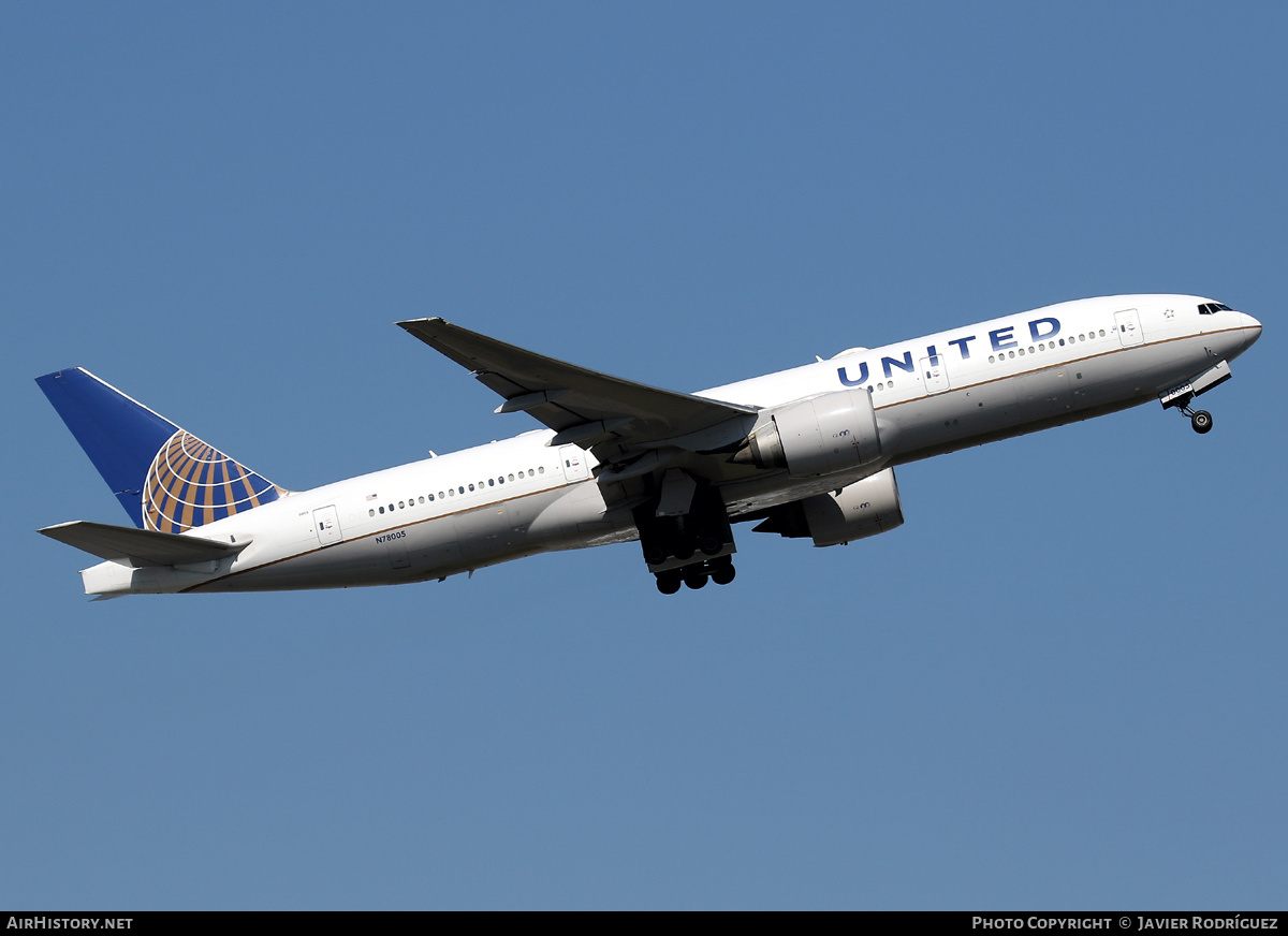 Aircraft Photo of N78005 | Boeing 777-224/ER | United Airlines | AirHistory.net #586524