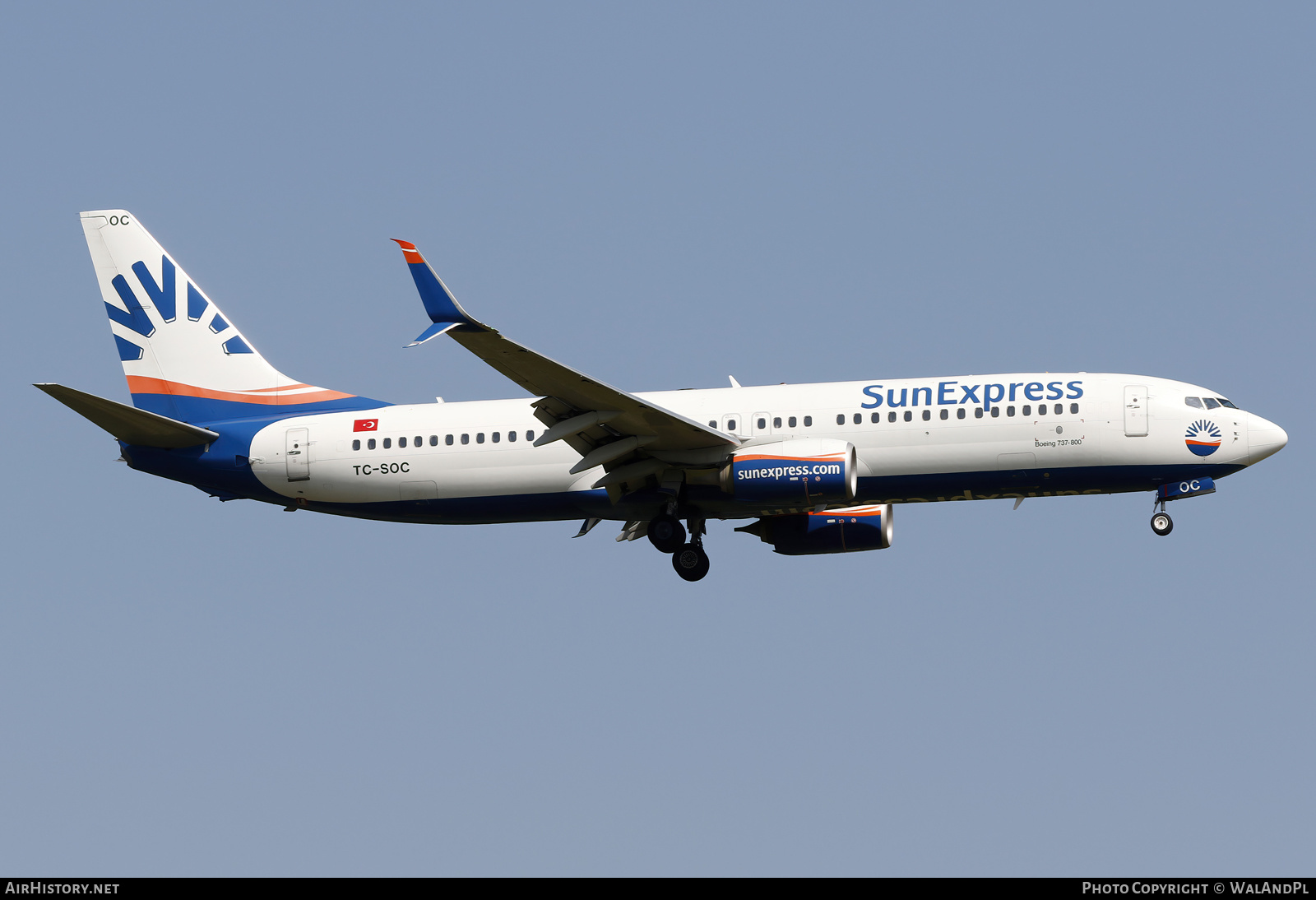 Aircraft Photo of TC-SOC | Boeing 737-800 | SunExpress | AirHistory.net #586549