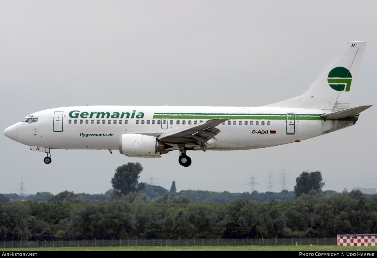Aircraft Photo of D-ADII | Boeing 737-329 | Germania | AirHistory.net #586586