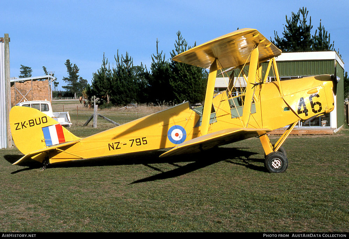 Aircraft Photo of ZK-BUO / NZ-795 | De Havilland D.H. 82A Tiger Moth | New Zealand - Air Force | AirHistory.net #586897