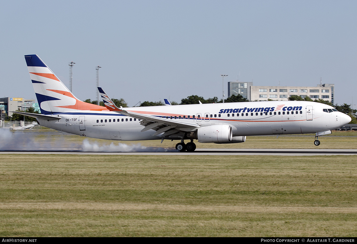 Aircraft Photo of OK-TSF | Boeing 737-8GJ | Smartwings | AirHistory.net #586928