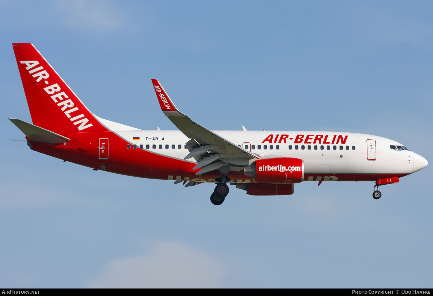 Aircraft Photo of D-ABLA | Boeing 737-76J | Air Berlin | AirHistory.net #586963