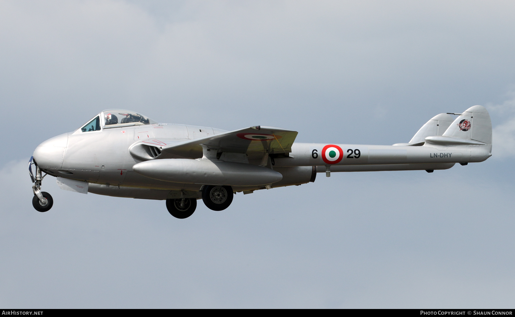 Aircraft Photo of LN-DHY | De Havilland D.H. 100 Vampire FB6 | Italy - Air Force | AirHistory.net #587094