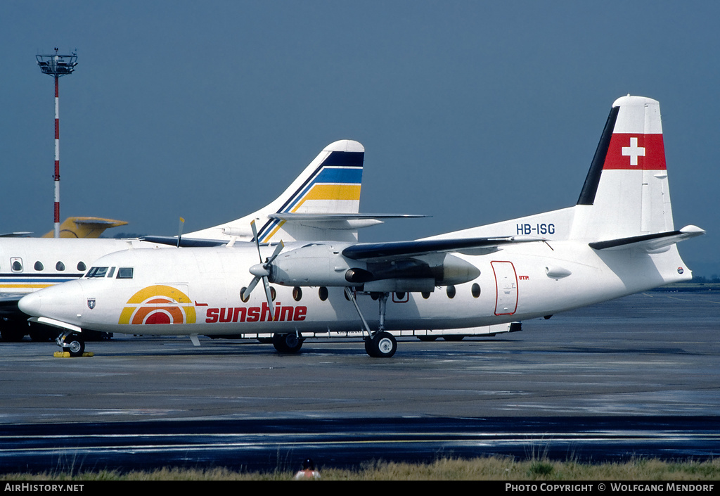Aircraft Photo of HB-ISG | Fokker F27-200 Friendship | Sunshine Aviation | AirHistory.net #587127