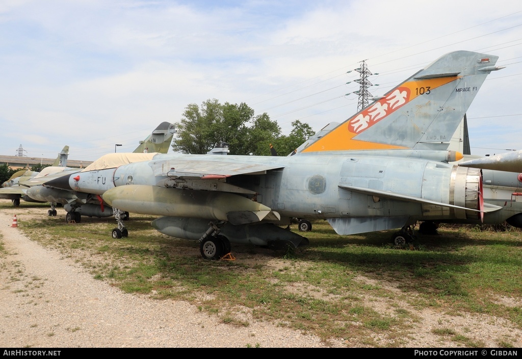 Aircraft Photo of 103 | Dassault Mirage F1C | France - Air Force | AirHistory.net #587140