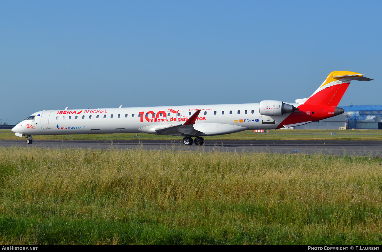 Aircraft Photo of EC-MSB | Bombardier CRJ-1000EL NG (CL-600-2E25) | Iberia Regional | AirHistory.net #587183