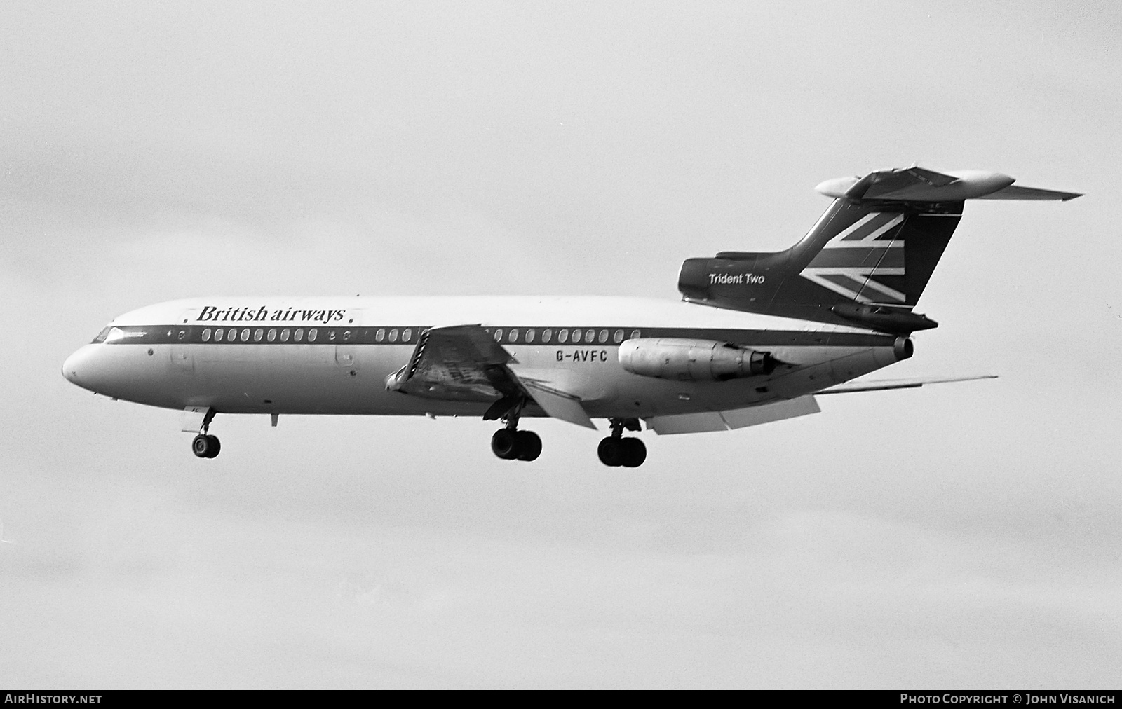 Aircraft Photo of G-AVFC | Hawker Siddeley HS-121 Trident 2E | British Airways | AirHistory.net #587299