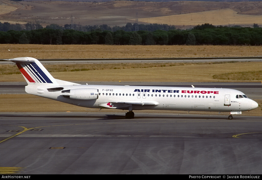 Aircraft Photo of F-GPXD | Fokker 100 (F28-0100) | Air Inter Europe | AirHistory.net #587354